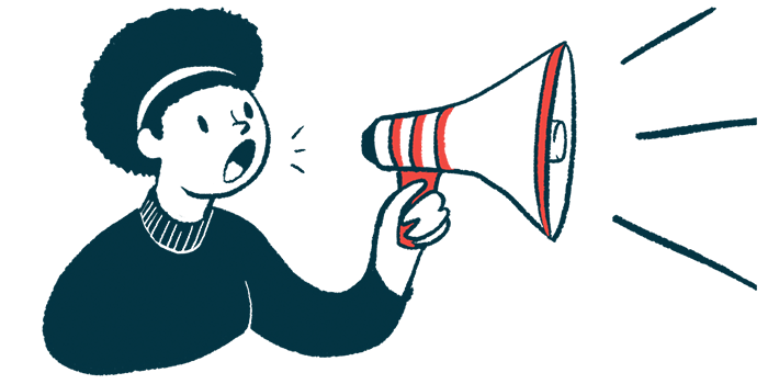 sine sclerosis | Scleroderma News | illustration of a woman talking through a megaphone