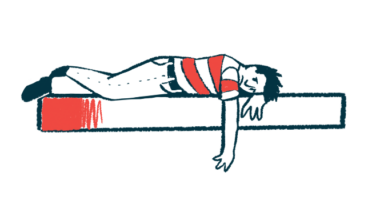 An illustration shows a person lying on a bench, possibly experiencing symptoms of depression.