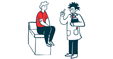 A doctor consults with a patient in an examining room.