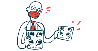 scleroderma interstitial lung disease | Scleroderma News | illustration of doctor looking at patient charts