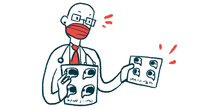 scleroderma interstitial lung disease | Scleroderma News | illustration of doctor looking at patient charts