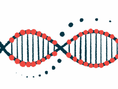 A length of a DNA strand's double helix is shown.
