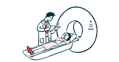 A technician prepares a patient for an imaging scan.