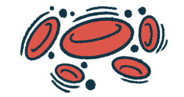 An illustration of red blood cells is shown.