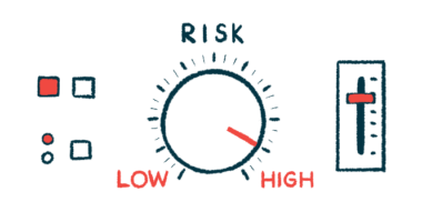 An illustration of risk, with its meter in the high range.