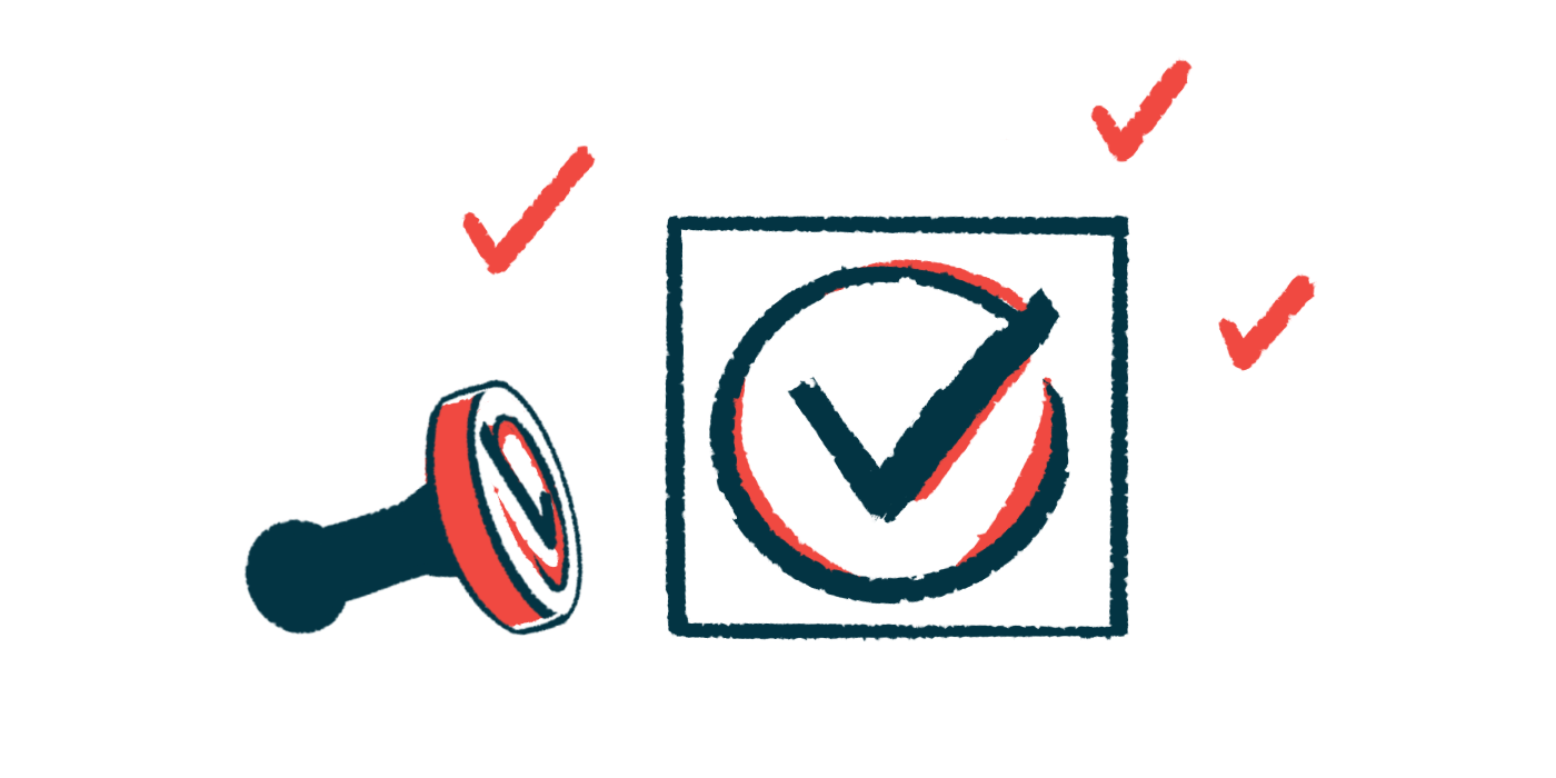 An illustration shows a rubber stamp with a checkmark symbol.