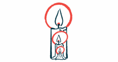 This illustration of a candle progressively burning down symbolizes mortality.